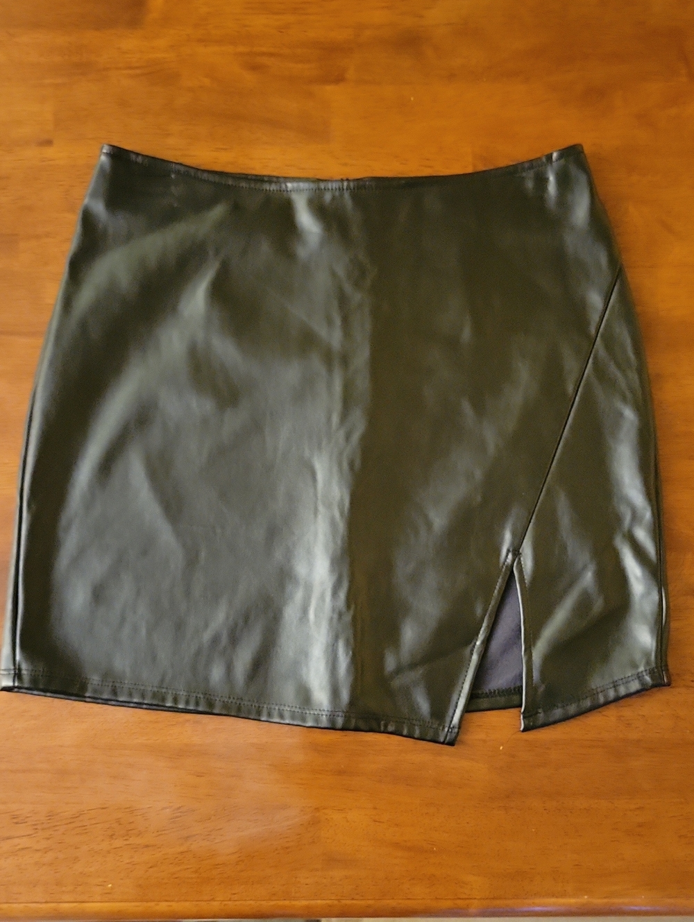 L.A. Hearts Faux Leather Black Mini Skirt | Medium